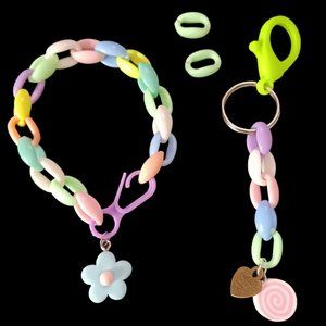 Handmade Bracelet Trending For Teens with Keychain For School Locker